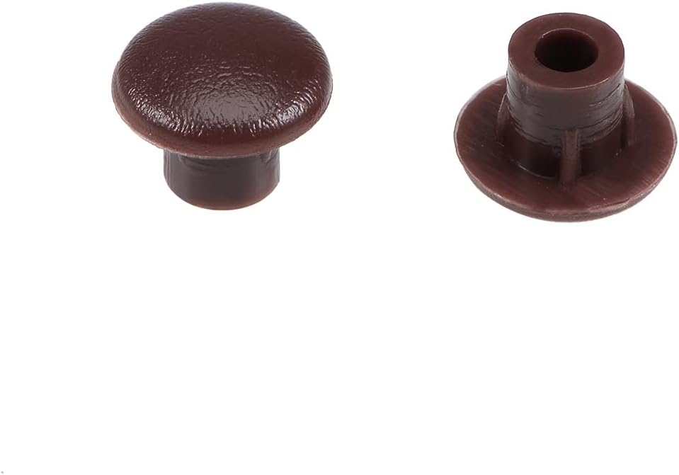 uxcell Shelf Peg Hole Plugs 5mm Dia Brown Plastic Tube