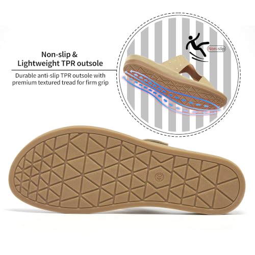 Image of Womens Comfortable Slides Sandals: Softy Memory Foam & Breathable Insole for Casual Walking - Slip-On Design & Lightweight Non-Slip Outsole for Daily Travel