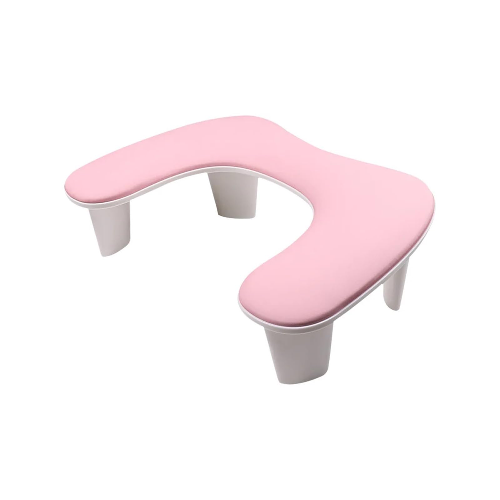 Manicure a forma di U Comodo cuscino for le mani Bracciolo Supporto portatile rimovibile Strumento for unghie in pelle PU Per Unghie(Pink)