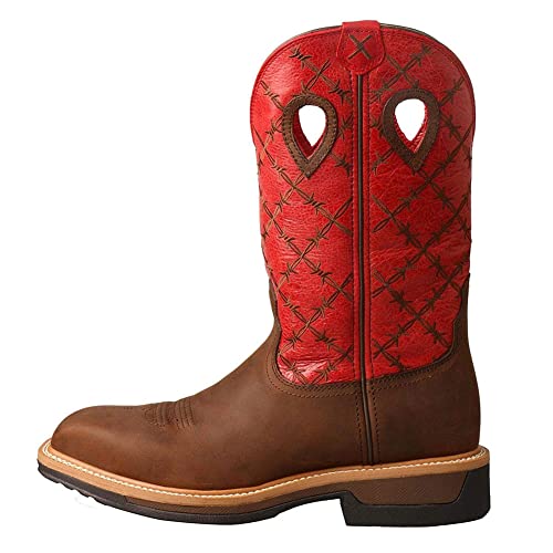Image of Twisted X Men's 12 inch Western Work Boot, Square Toe Alloy Toe with CellStretch
