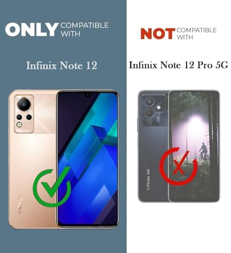 Image of Jkobi Back Cover Case for Infinix Note 12 (Shockproof with Polycarbonate Clear Panel | Professional Black)