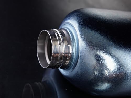 TAIC Titanium Water Bottle,680/1000ml Single Layer Whisky Bottle, Outdoor Handheld Water Bottle Ultra-light and Portable(680ml,Capri Blue) - Image 5
