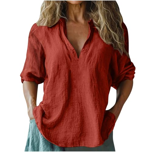 Linen Shirts for Women Flax Linen Clothing Tops Linen Blouse