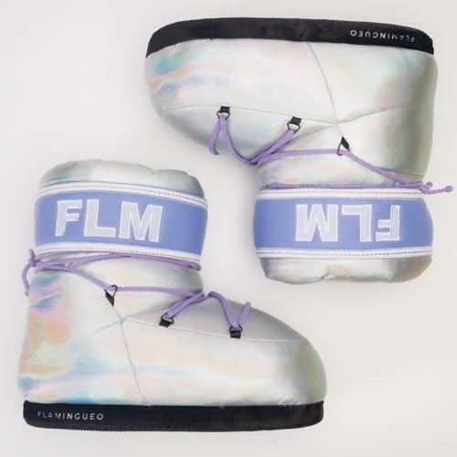 Flamingueo Sneaker Hausschuhe - Lustige Plüsch Pantoffeln für Damen und Herren, Eine Größe
