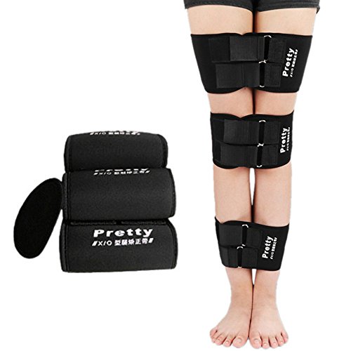 Legs Corrector Belt Correct O- type Legs X-type Legs 3 Kits Available New Fashion O Form X Legs Form Correction Band (Black)