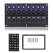 Produktbild 8 Gang Marine Boat Toggle Rocker Switch Panel Wasserdichte ON-Off Zündung Panel 12V /24V Leistungsschalter blau LED-Anzeige für RV Fahrzeug LKW Anhänger