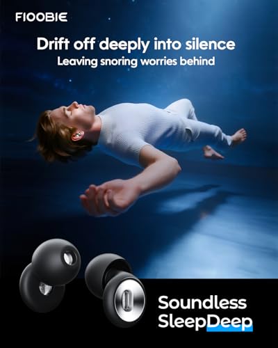Fioobie Ohrstöpsel zum Schlafen - Lab-zert. Noise Cancelling Ohrstöpsel für Fokus, Reisen, Sensitivität | Komfort-Silikon wiederverwendbar | 46 dB Gehörschutz