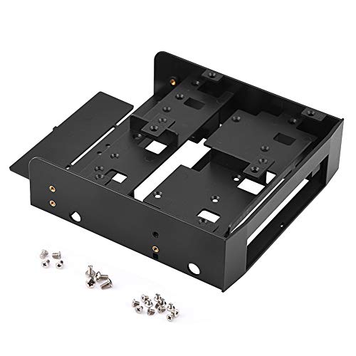 Heayzoki 3.5'' to 5.25'' Bay Adapter,Hard Drive Mounting Bracket w/Screw,Mount 2.5" / 3.5" HDD in 5.25" Bay,Floppy-Drive Bay PC Mounting Bracket Adapter,Fit 5.25" Bay of PC