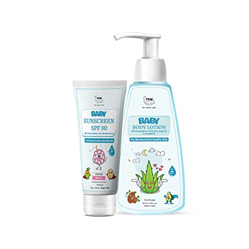 Image of TNW- The Natural Wash Baby Body Lotion & Baby Sunscreen SPF30 | for Nourished, Soft & Sun Protected Skin | Toxin Free Products