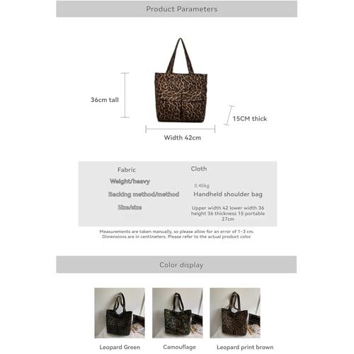 Bolso casual de mujer con estampado leopardo y múltiple bolsillo miniatura 4