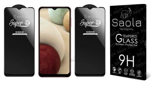 Image of Saola HD+ Oleophobic Tempered Glass Screen Protector For Oppo A12 (Pack Of 2) with Free Installation Kit. Full screen Coverage - 6.22 inch