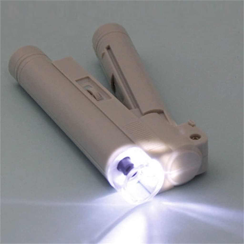 Mini Portable Lighted Microscope Magnifying Glass Jewelry Reading Scale with Light