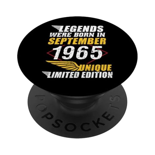 Cumpleaños Septiembre 1965 Edición Limitada Regalo Vintage PopSockets PopGrip Intercambiable