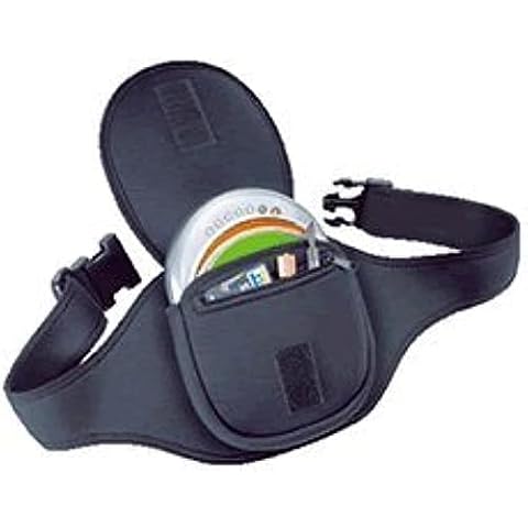 Tune Belt Portable CD Player Belt – Deluxe Sport Fanny Pack Waist Holder Carrier Case for Walking, Working Out, Hiking, Yard Work, Exercising at Gym and More - Black Cover