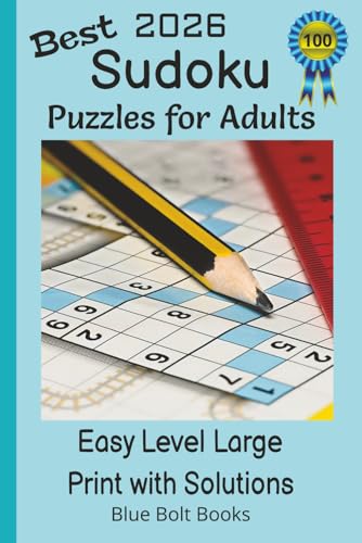 Best 2026 Sudoku Puzzles for Adults 100 Easy Level Large Print with Solutions: 6x9 Inches | 100 Puzzles | 128 Pages | Fun, Relaxing Logic Activity ... | Great Brain Training for Fact Retention image 2