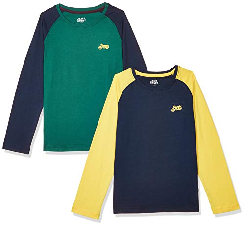 Image of Amazon Brand - Jam & Honey Boy's Regular Fit T-Shirt (Pack of 2)