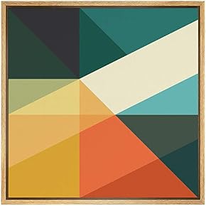 SIGNWIN Framed Canvas Wall Art Yellow, Orange, Black...