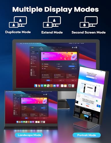 Image of KEEPTIME Portable Monitor 14inch FHD 1920 * 1200P Travel Monitor, USB-C HDMI Laptop Monitor with Dual Speakers, HDR Plug&Play, External Monitor for Laptop Mac PC Phone Xbox PS5