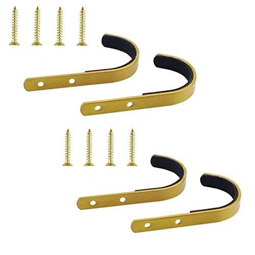 Zerci Juego de 2 ganchos para escopeta (4 piezas) para rifle de tiro con arco de fieltro forrado para montaje en pared Cover