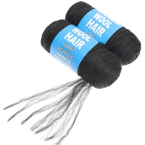 4Packs Brazilian Wool Hair for Braids 100% Brazilian Wool Hair Acrylic Yarn for African Braids/Spring Twist/Faux Locs/Box Braids/Wraps with Crochet Hook (4 - Image 3