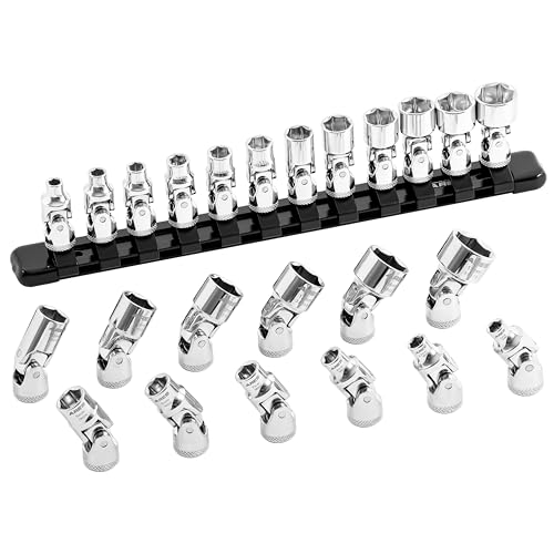 Image of ARES 39009-CA 12-Pc 1 /4in Swivel Socket Set, 6-Point, Metric