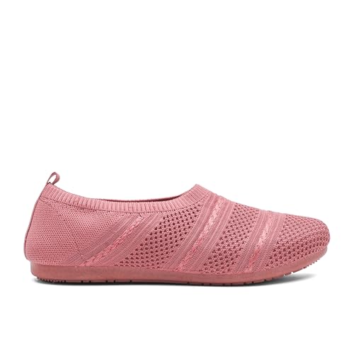 Image of ASIAN ZERI-02 Women's Knitted Slip-On Casual Shoes | Lightweight, Memory Foam, Flexible & Breathable Footwear for Walking, Travel & Casual Use