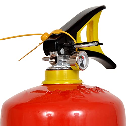 Image of Fire Extinguisher ABC Powder Type Dry Chemical for Home | Office | Hospital with Wall hanging Clip (ISI Marked, Certified, Approved) (6 KG, Pack of 1)