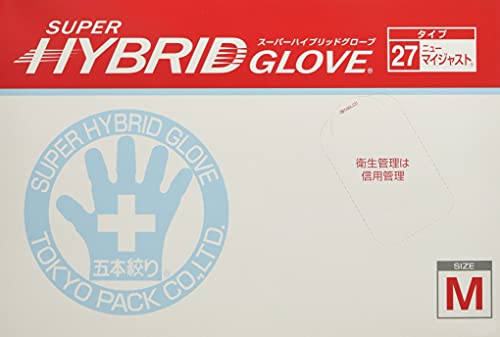 東京パック S-HYBRIDグローブニューマイジャストM 半透明 HN-M ポリエチレン使い捨て手袋