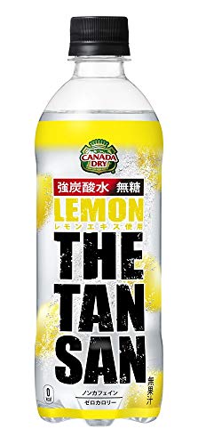 【強炭酸水】コカ・コーラ カナダドライ 新 ザ・タンサン レモン 490mlPET×24本
