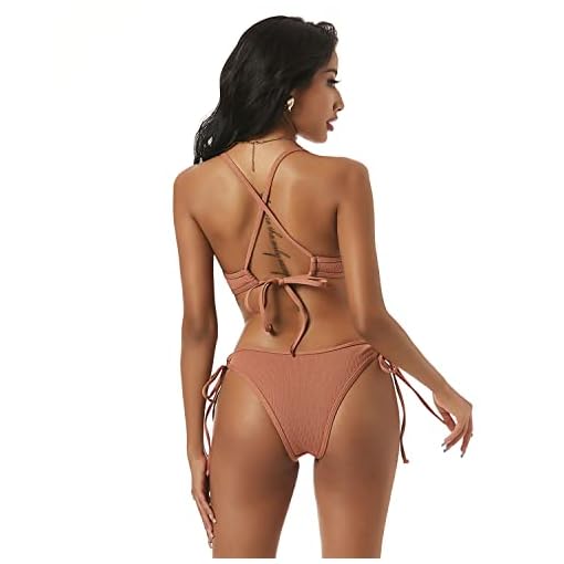 ZAFUL Dames Spaghettidragers Lace Up V-Neck Bikini Set Badpak - Image 4