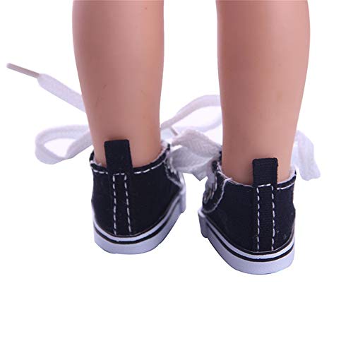BSTCAR Puppenschuhe 5,5CM Mini Schuhe Klassische Sehr Klein Canvas Schuhe Stoff Schuhe Fingerspielzeug Puppen, Kind-Geschenk-Spielzeug