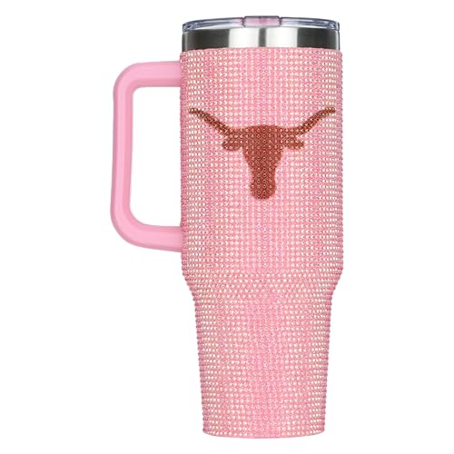 Image of The Memory Company Officially Licensed 40oz Pink Bling Game Day Tumbler, University of Texas