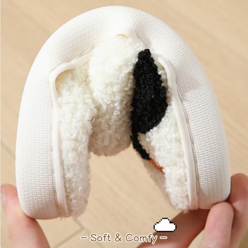 Cute Bunny Slippers for Women Men, Fuzzy Cartoon Slippers Plush Warm Love Pattern Kawaii Slippers, Womens Slippers, Couple Slippers, Autumn Winter Slippers (9-9.5,Blue,Adult,Numeric Range,Medium,9,Women,9.5)3