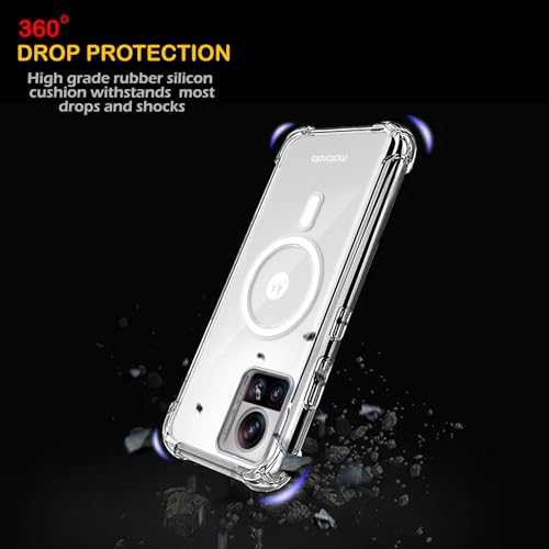Image of Amazon Brand - Solimo Thermoplastic Polyurethane Wireless Charging Support Back Cover for Motorola Moto Edge 30 Ultra Wireless Charging Support Back Cover - Transparent