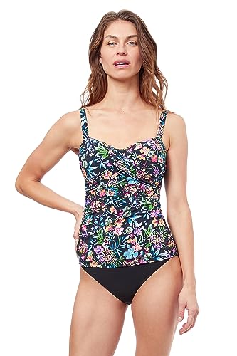 Profile by Gottex Women's Standard Flora D-Cup Under Bust Tankini