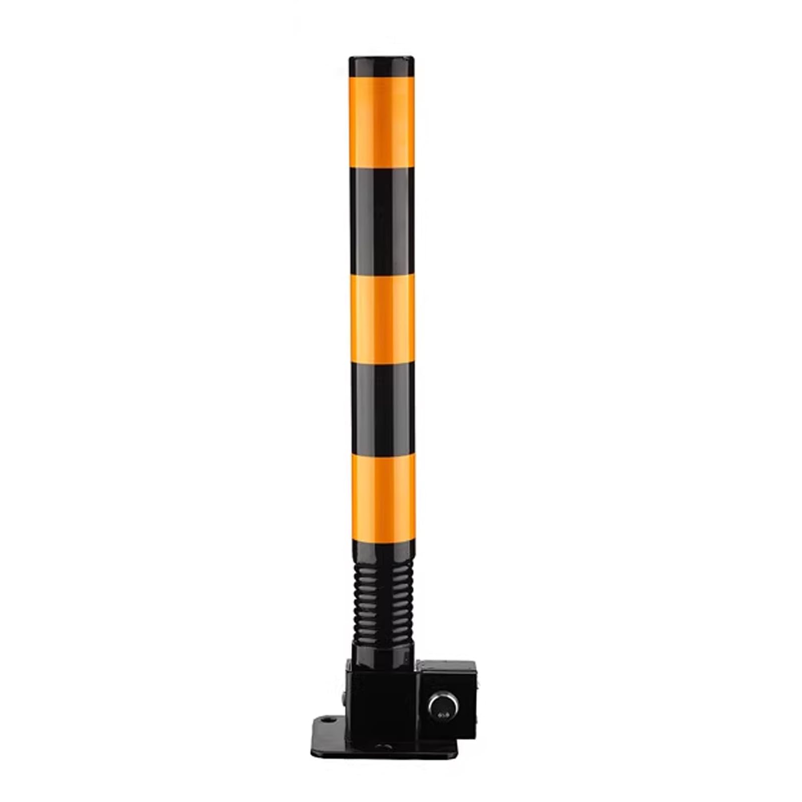 Bollard de sécurité noir pliable avec ressort pour stationnement privé