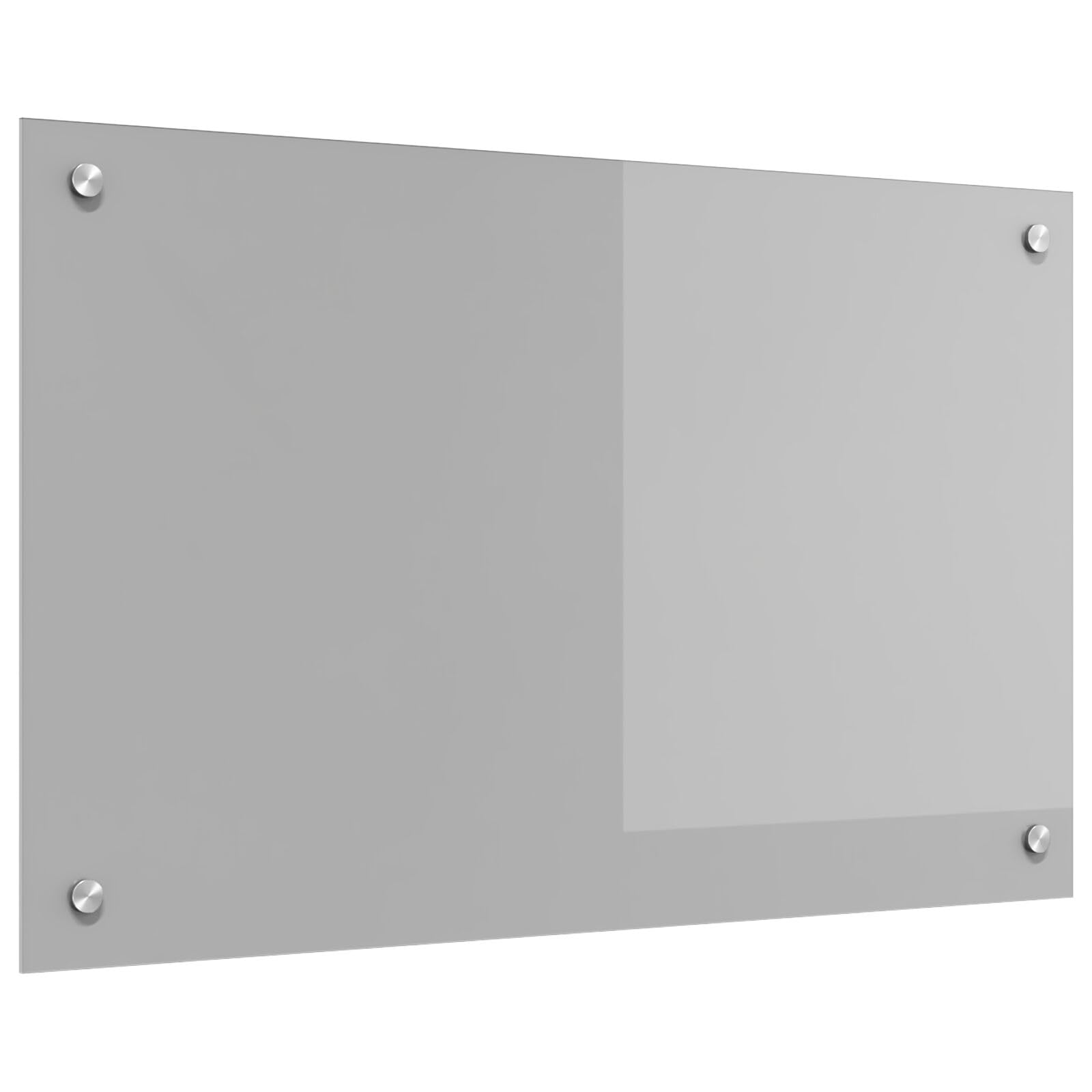 vidaxl Kitchen backsplash - Light Grey Tempered Glass splashback 80x50cm - Heat Resistant & Easy Clean Design