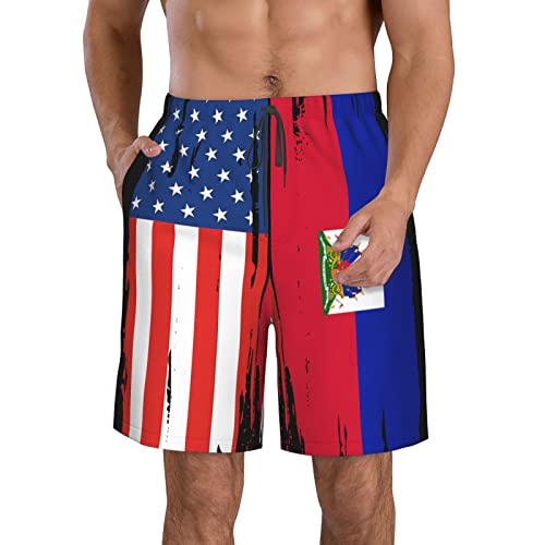 Men's Swim Trunks Bathing Mesh Lining Suit Swimsuits Beach Shorts with Pockets—154