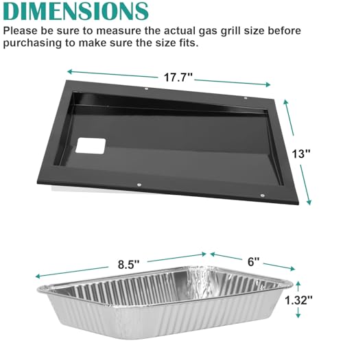 EasiBBQ 69804 Grease Tray with 6415 Aluminum Foil Liner for Weber Spirit 300 Series Gas Grills, Catch Pan for Spirit E310 E320 E330 S310 S320 S330 Grills, Drip Tray with 10 Pack Aluminum Foil Liner by EasiBBQ - Used condition - Image 2