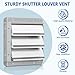 10 Inch Galvanized Shutter Exhaust Louver Vent, Automatic Gravity Shutter Louver Vent for Home Attics, Workshops, Barn, Greenhouse (Motor&Blades are not Included)