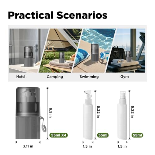 Image of YOTIME 4in1 Travel Dispenser Bottle, TSA Approved Travel Size Containers