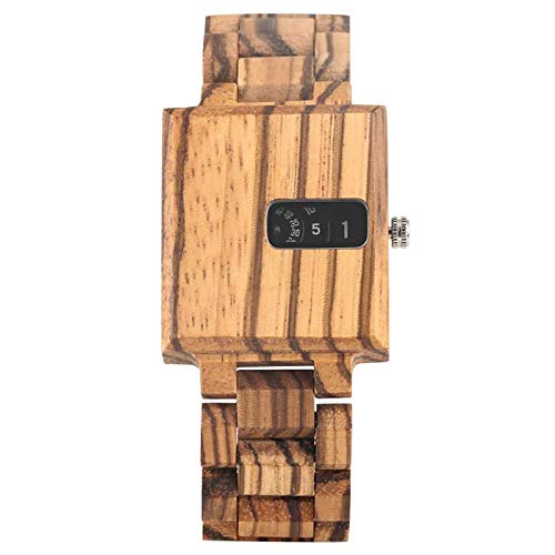 Holzuhr Herrenuhr Holzuhren Top Luxus Kreative Plattenspieler Design Quarzuhr Männlich Full Adjustable Wood Band, nur Uhr