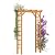 Outsunny 85" Wooden Garden Arbor for Wedding and Ceremony, Outdoor Garden Arch Trellis for Climbing Vines, Fir Wood, Orange