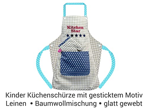 Emily´s Check Kinderschürze + Topfhandschuh, 3-6 Jahre, Kitchen Star – Ansicht 2