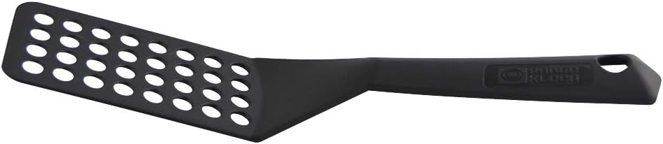 Spatulas for Non Stick Cookware - Turner Spatula Ergonomically Designed Black Slotted Spatula Turner Nonstick Kitchen Tool