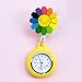 Tunique Montre Broche,Table infirmière rétractable de dessin animé, étui à crayons rembourré pour montre de poche médicale à pendaison de montre-jaune citron,Montre Infirmière Femme Montre Gousset