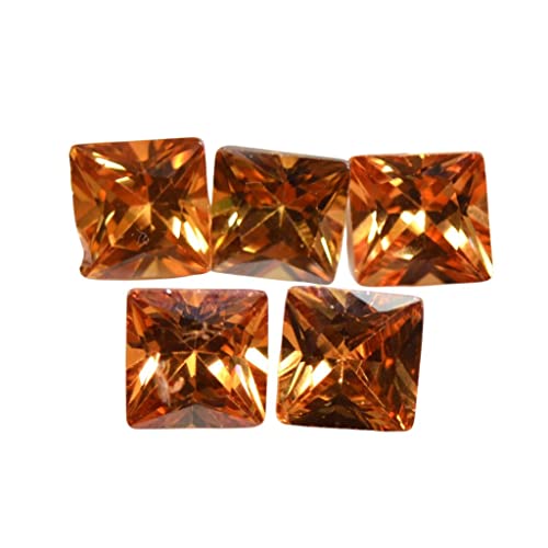 Zircon cubique brun foncé en vrac de forme princesse pour joaillerie