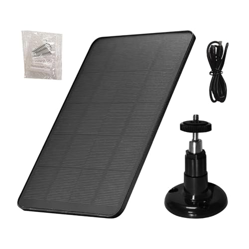 Panel solar para timbre de puerta, panel solar para timbre de puerta, 3 W, panel solar USB, panel solar de anillo, cargador solar de 5 V, panel solar multiusos con cable de 1,2 m, cargador de montaje