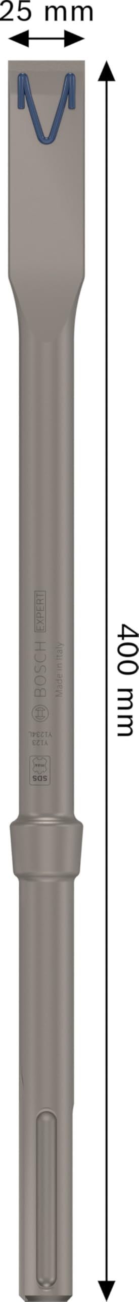Bosch 10x Cincel plano EXPERT SDS max-8C (para Hormigón, Ladrillo, Longitud 400 mm, Professional Accesorios Martillo perforador)