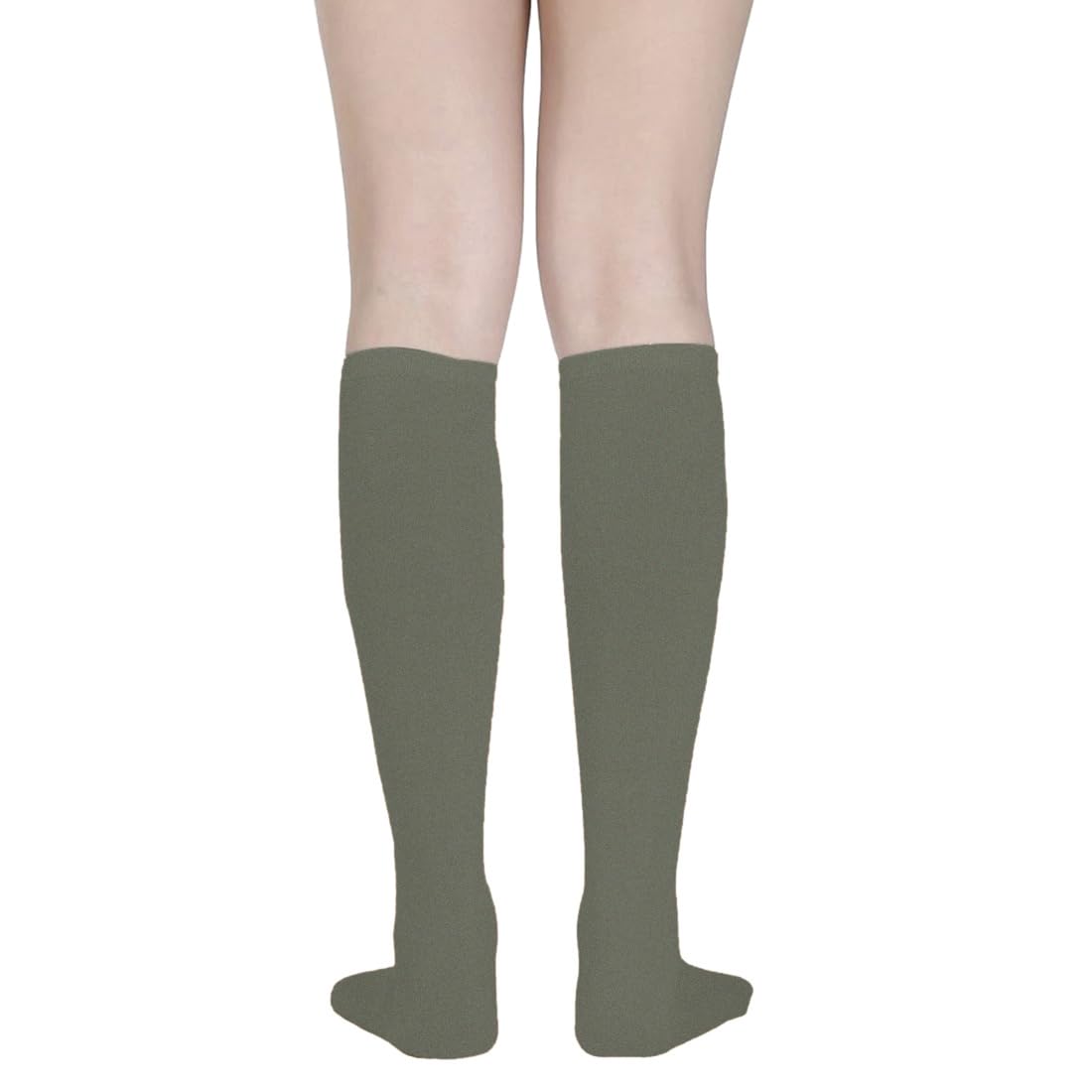 MUKHAKSH (Pack of 2 Pairs = 4 Socks Women Cotton Green Knee Length Knee High Socks - Image 2 thumbnail